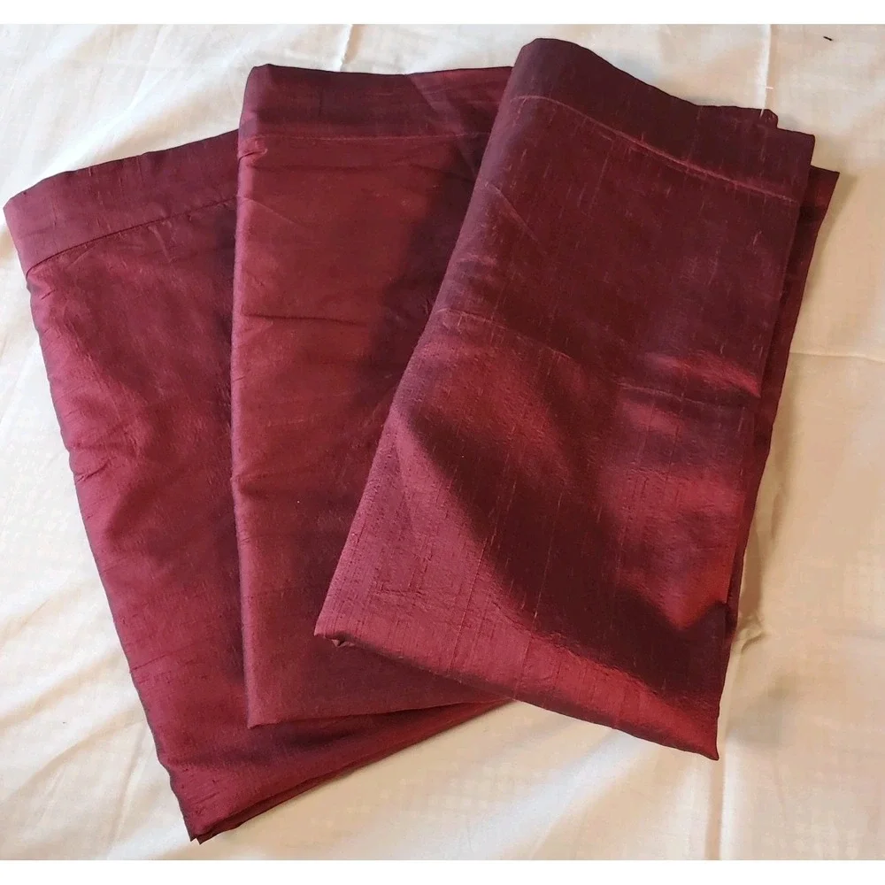 Empire‎ Silk By Peri Euro Sham RN# 30221 Silk Blend Pillow Cases Maroon Set Of 3